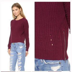 360 SWEATER Milan Side-Zip Cable-Knit Sweater